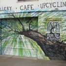 Mural of a willow tree